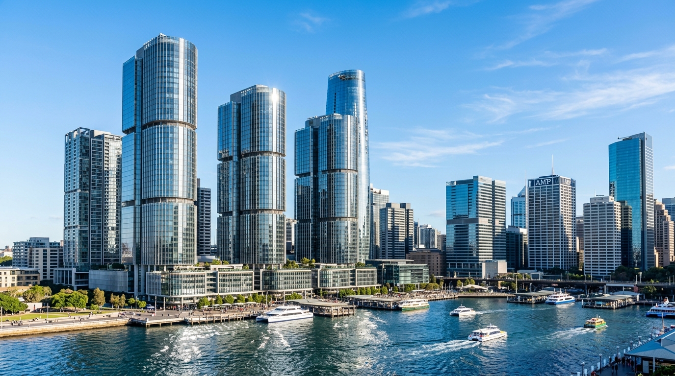Sydney Barangaroo financial waterfront precinct
